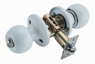 Brushed Metal Stainless Steel Spherical Door Knob Cylinder Lock Untuk Pintu Rumah Tangga