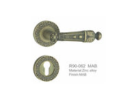 Gagang pintu mewah Iran dan kunci gagang pintu paduan ZINC dekoratif 85mm