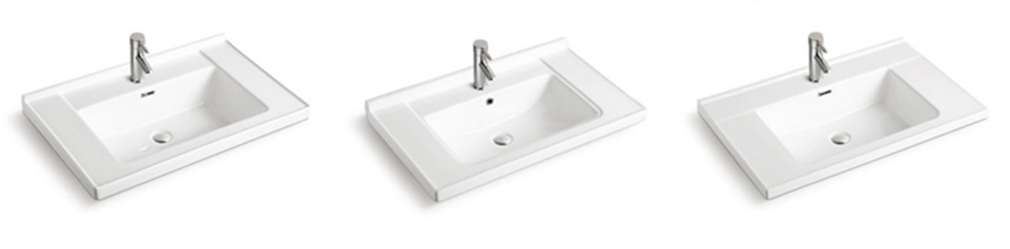 Keramik Rectangular Vessel Bath Basin Counter Mounting Sanitary Wash Basin