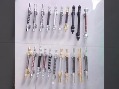 Antique Chrome Craft Pull Handle Aluminium Dan SUS Dekorasi Mewah Hotel Besar Genggam Pintu Kayu Padat