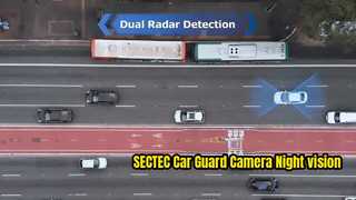 Kamera Pelindung Mobil SECTEC 2026 24/7 Lensa Deteksi Radar Parkir Penglihatan Malam Aplikasi UBOXPRO Berkelanjutan R