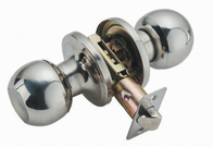 Brushed Metal Stainless Steel Spherical Knob Door Cylinder Lock Untuk Pintu Rumah Tangga