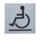 Tanda pengenalan sentuhan buta Braille Tanda toilet untuk hotel