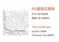 PU Faux Batu Kultural Marmer Panel Dinding Untuk Indoor Dan Outdoor Pu Rock Veneer
