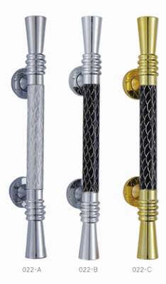 Knurling Aluminium Furniture Hardware Cabinet Pintu Dapur Laci Handle dengan kaki plastik