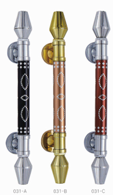 Knurling Aluminium Furniture Hardware Cabinet Pintu Dapur Laci Handle dengan kaki plastik