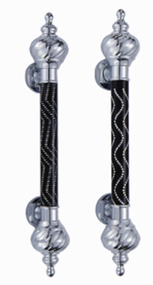 Antique Chrome Craft Pull Handle Aluminium Dan SUS Dekorasi Mewah Hotel Besar Genggam Pintu Kayu Padat