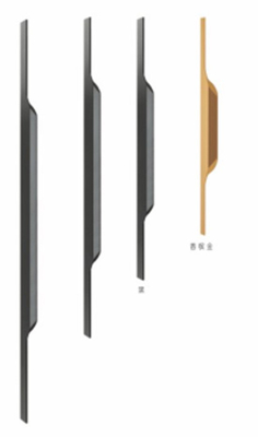 Modern Hitam Aluminium Furniture Handle Lemari Dapur Pintu Laci Tarik Handle Lemari Pakaian Long Handle