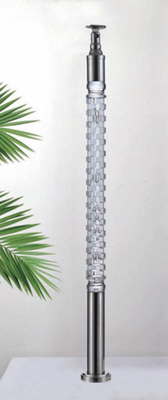 2024 Interior mewah prefinished balustrade pilar kristal acrylic balustrade tangga tangga desain handrail