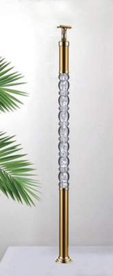 2024 Interior mewah prefinished balustrade pilar kristal acrylic balustrade tangga tangga desain handrail