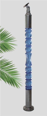 2024 Interior mewah prefinished balustrade pilar kristal acrylic balustrade tangga tangga desain handrail