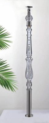 Luxury Clear Crystal Acrylic Handrail Pilar Acrylic Staircase Railing