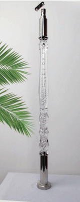 Luxury Clear Crystal Acrylic Handrail Pilar Acrylic Staircase Railing