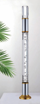 Tingkat tinggi Indoor Acrylic Stair Railing Plastik Stair Handrail Crystal Glass Stair Pilar Jelas Acrylic Baluster