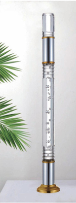 Tingkat tinggi Indoor Acrylic Stair Railing Plastik Stair Handrail Crystal Glass Stair Pilar Jelas Acrylic Baluster