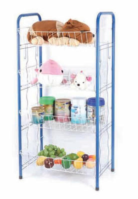 4 Tier Standing Type Dapur Piring Piring Rack Piring Pengeringan Rack Piring Rack Dengan Bentuk U Net Unfoldable Basket
