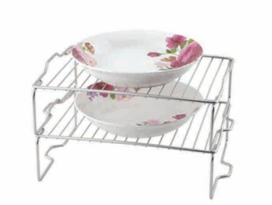 Hot Sale Single-Layer Bowl Drain Rack Aluminium Dapur Piring Laci Bowl Rack Pull-Out Basket