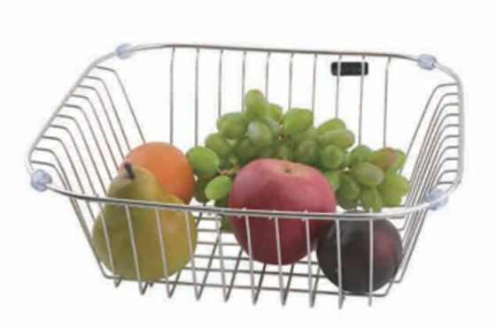 Hot Sale Single-Layer Bowl Drain Rack Aluminium Dapur Piring Laci Bowl Rack Pull-Out Basket
