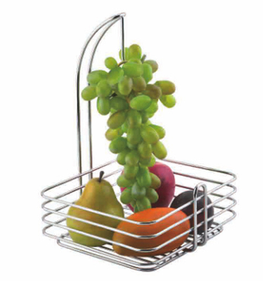 Modern Style Washable Basket Metal Black Wire Chest Freezer Organiser Fruit Storage Basket Untuk Rumah