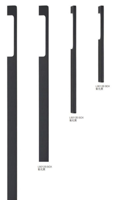 Aluminium Logam gaya modern hitam lemari pakaian pintu perdagangan lemari pegangan hitam matte
