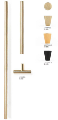 Solid Aluminium Alloy Recessed Mounted Furniture Cabinet Wardrobe Handle Untuk Dekorasi Rumah L 150mm x W34.5mm x D 18.4m