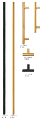 Solid Aluminium Alloy Recessed Mounted Furniture Cabinet Wardrobe Handle Untuk Dekorasi Rumah L 150mm x W34.5mm x D 18.4m