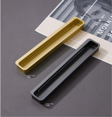 Hot sale besar paduan seng industri hitam tersembunyi lemari Recessed Genggam untuk Toolbox