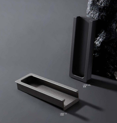 Dapur tersembunyi Emas Hitam dan Abu-abu Gelap Warna Tarik pegangan Cabinet Recessed Genggam Genggam Laci