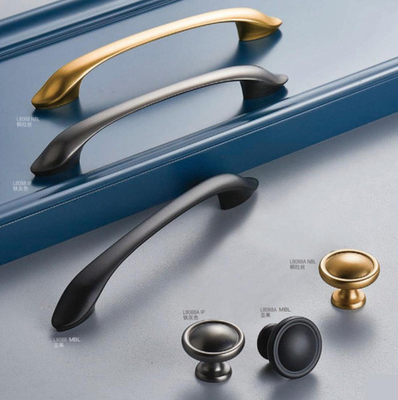 Zinc populer Cina gaya Eropa retro tidak ada lubang hitam sekrup self-tapping pintu handel doorroom pegangan dalam ruangan