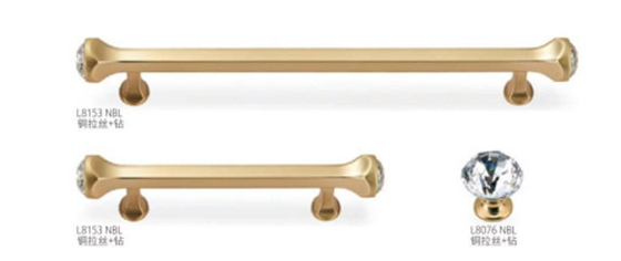 Gaya Eropa Baru Luxury Zinc Alloy Brushed Nickel Gold Straight Bar Cabinet Pintu Hardware Interior Lemari Tangan