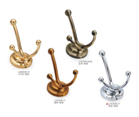 Grosir Pakaian Dekorasi Logam Seng Dipasang Gold Coat Hook