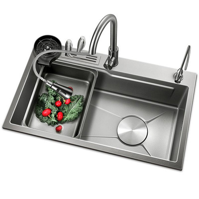 Nano dapur 304 stainless steel buatan tangan kecil wastafel tangki tunggal Undercounter Basin wastafel grosir dari China pabrik