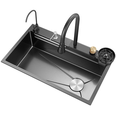 Hot Sale SUS304 201 satu mangkuk sink dapur stainless steel warna utama 60 * 45cm disikat tangan Multi