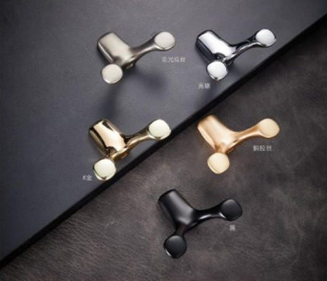 European Double Cloth mantel hooks logam Hooks modern Pakaian Hooks untuk kamar tidur