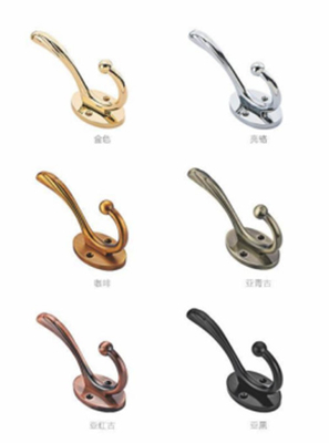 Pabrik kustomisasi Metal vintage handuk mantel double wall hook wall mount hitam pakaian pedesaan hook