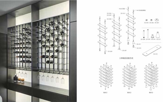 Aluminium Hitam Honeycomb Lemari Furnitur Kamar Tidur Kamar Hidup Lemari Penyimpanan
