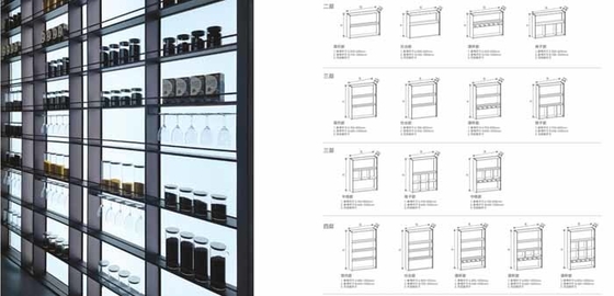 Aluminium Hitam Honeycomb Lemari Furnitur Kamar Tidur Kamar Hidup Lemari Penyimpanan