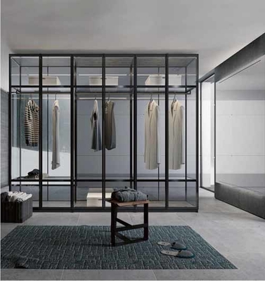 Desain modern Aluminium Profil Lemari Pintu Lemari Kaca Bingkai Pintu Aluminium Kaca Bingkai