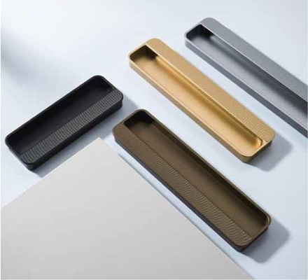 Aluminium tertanam tersembunyi menyembunyikan laci tarik pegangan untuk dapur lemari kabinet