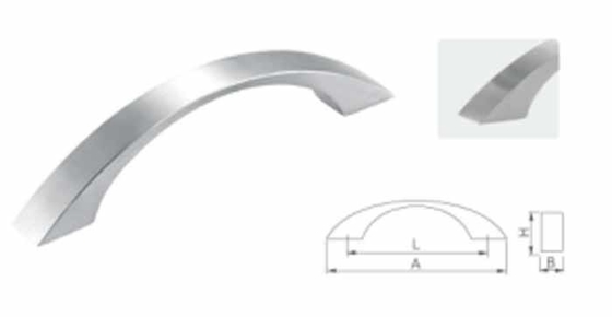 Jarak Lubang Sesuaikan Stainless Steel 304 Matte Door Handle Dengan Fitting Sekrup