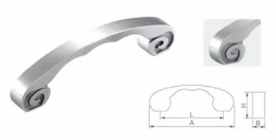 Jarak Lubang Sesuaikan Stainless Steel 304 Matte Door Handle Dengan Fitting Sekrup