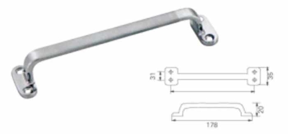 Solid U Shape Handle 304 Stainless Steel Untuk Alat Industri Peralatan Lemari Laci Wire Drawing Karton Perak