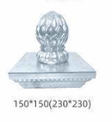 Guardrail pagar luar Galvanized Steel Post Cap Tube Cap untuk pagar kebun