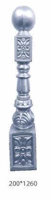 Desain Modern Indoor Aluminium Stair Baluster Ornamental Aluminium Stair Railing