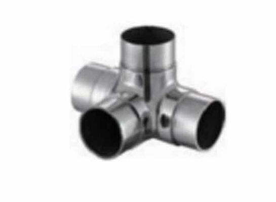 Hot Selling Stainless Steel T Shape 3 Way Connector 90 Degree Tube Elbow for Balustrades&Handrails Stair Railings