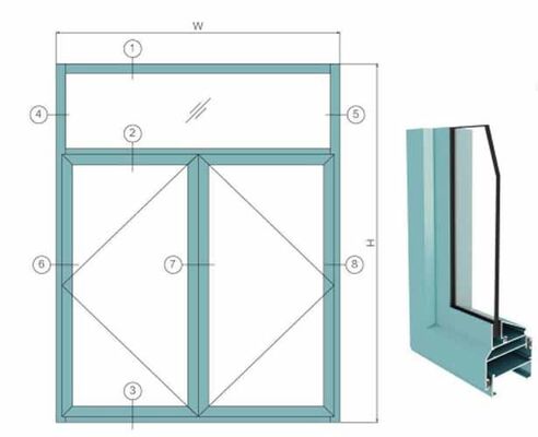 New Arrived for Mired Tempered 8ft Windows Design Double Glazed Aluminum Sliding Big View Glass Window