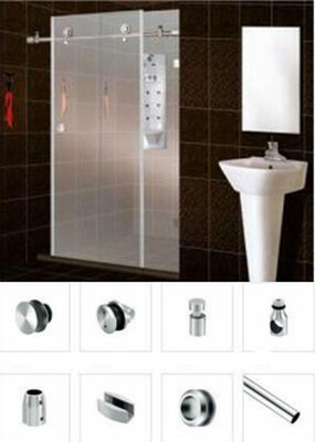 Contemporary Frameless-Type Sliding Glass Shower Room Customized Art Glass Side Opening Waterproof Bathroom for Courtyard Hotels