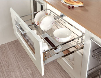 Keranjang Penyimpanan Dapur Stainless Steel Usus Dan Piring Laci Tarik - Keluar