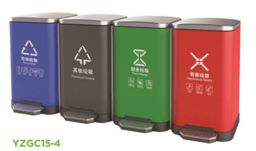 OEM Bisu Tempat Sampah Dapur 15L Berkelanjutan Dengan Pedal Kaki