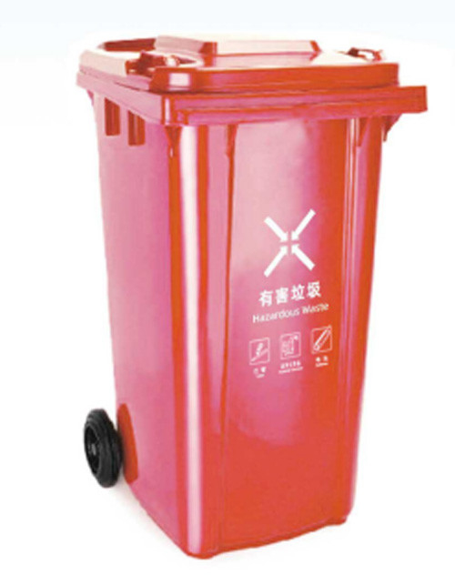 Produsen 120l 240l 360l 660l 1100l outdoor besar plastik roda tempat sampah / tong sampah / tempat sampah sampah untuk dijual